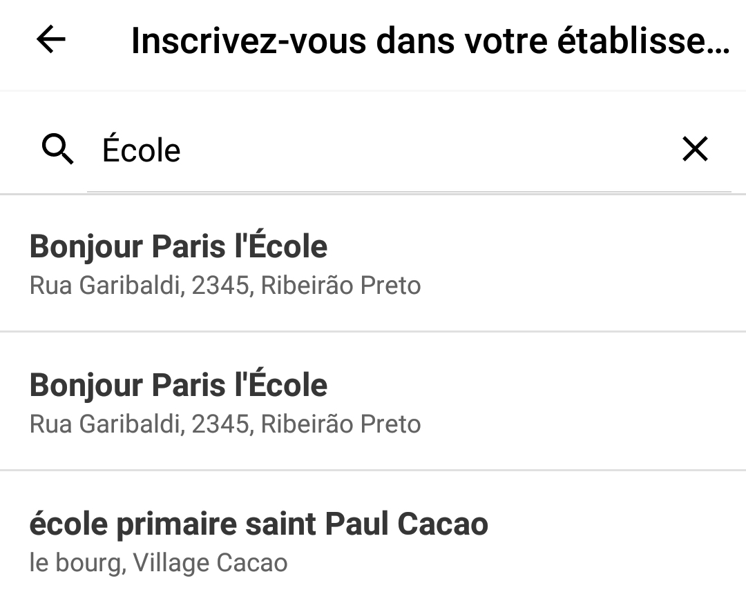 Rejoindre l'école iOS Android Sélectionner l'école.png